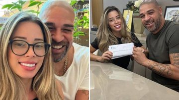O ex-jogador Adriano Imperador e Micaela Mesquita se separam após 24 dias casados; saiba mais - Reprodução/Instagram