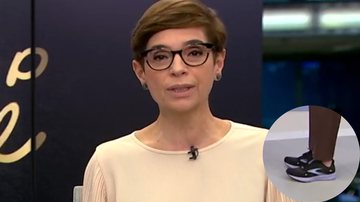 Renata Lo Prete tem reação surpreendente após flagra de tênis ao vivo - Reprodução/TV Globo