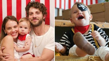 Os artistas Chay Suede e Laura Neiva mostram fotos do aniversário de um ano do filho, José; veja imagens - Reprodução/Instagram