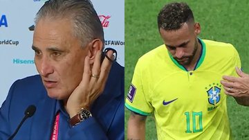 Tite comentou sobre a lesão que Neymar sofreu no primeiro jogo da Copa do Mundo no Catar - Reprodução/Globo