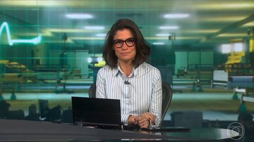 Um áudio vazou ao vivo na Globo durante uma fala de Renata Vasconcellos no Jornal Nacional - Reprodução/Globo