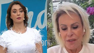 Catia Fonseca desejou melhoras a Ana Maria Braga após um novo diagnóstico de Covid-19 - Reprodução/Band/Globo