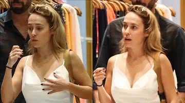 Em relação aberta, Fernanda Nobre faz rara aparição com o marido em shopping do RJ - Chapetta/AgNews