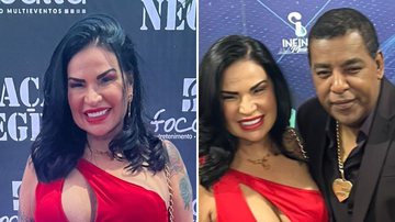 Vestida para causar, Solange Gomes reencontra o ex em show do 'Raça Negra' - Divulgação
