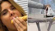 A atriz Carolina Dieckmann se delicia com pão na chapa feito com ferro de passar roupa: "Glamour" - Reprodução/Instagram