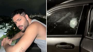 Pedro Sampaio escapa de tiro após ter carro atingido por bala - Reprodução/Instagram