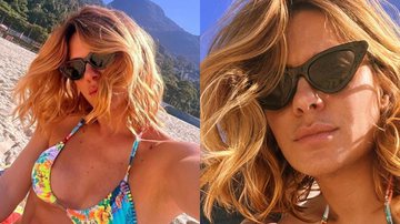 Mesmo sentada, Carolina Dieckmann ostenta tanquinho em dia de praia - Reprodução/Instagram