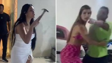 Após ter pertences jogados em saco de lixo, Emily Garcia invade casa do ex-marido, Babal Guimarães, com martelo em mãos: "Ameaçou todos" - Reprodução/Instagram