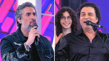 O cantor Roberto Frejat comete gafe ao falar sua idade no 'Caldeirão com Mion': "O que?" - Reprodução/Globo