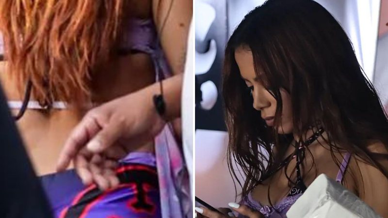 A cantora Anitta ousa com shorts ultracolado no corpo em gravações de videoclipe no Rio de Janeiro; veja - Reprodução/AgNews