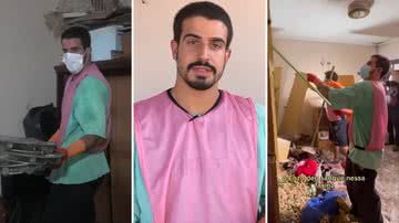 Enzo Celulari, filho de Claudia Raia e Edson Celulari, ajuda a limpar casa de mulher que perdeu tudo: "Nada igual" - Reprodução/Youtube