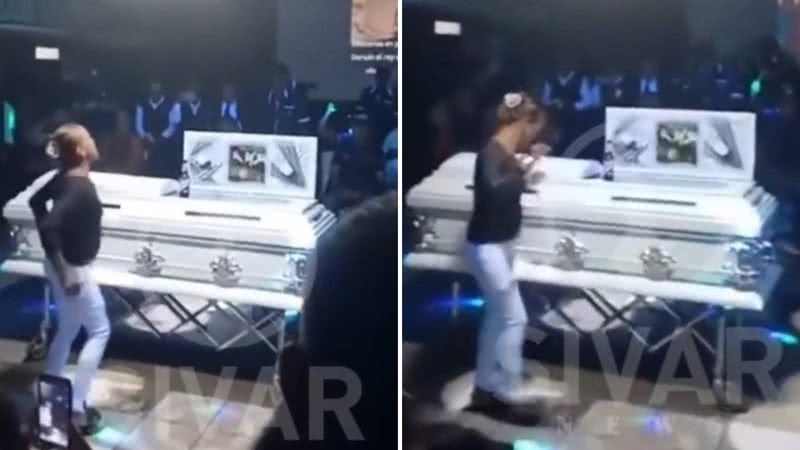 Vídeo mostra mulher dançando ao redor de caixão em boate - Reprodução/X
