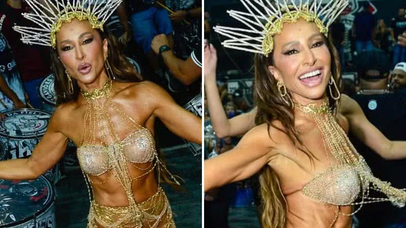 Corpão! Sabrina Sato samba cravejada em fios de ouro em ensaio de Carnaval - AgNews