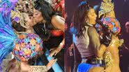Ousada! Ludmilla interrompe desfile e dá beijão apaixonado na esposa - AgNews/Instagram