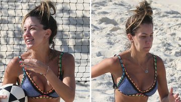 Apresentadora do 'Esporte Espetacular', Bárbara Coelho treina pesado na praia e exibe corpo trincado - AgNews