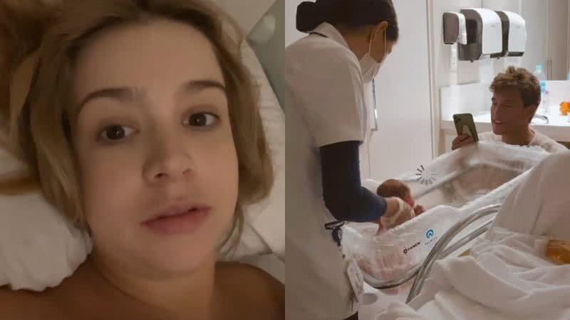 Isabella Scherer mostrou como foi o primeiro banho dos gêmeos recém-nascidos - Reprodução/Instagram