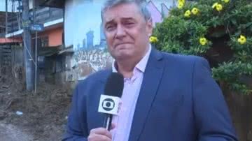 Repórter da Globo cai no choro na cobertura de Petrópolis - Reprodução/TV Globo
