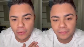 O cantor sertanejo Felipe Araújo usou suas redes sociais para revelar o diagnóstico e aproveitou para falar sobre os sintomas da doença; confira o vídeo na íntegra - Reprodução/Instagram