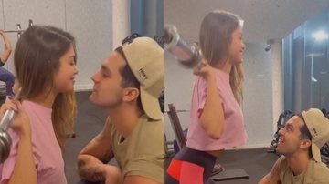 Namorada de Luan Santana recebe beijos de incentivo durante treino: "Assim eu animo" - Reprodução/Instagram
