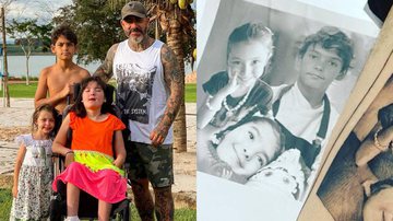 Henrique Fogaça faz tatuagem realista de foto dos filhos e encanta web com homenagem: "Minha vida" - Reprodução/Instagram