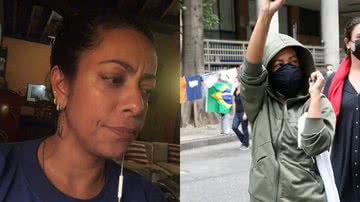 Samantha Schmütz participa de manifestação contra Bolsonaro - Reprodução/Instagram e AgNews/Fabricio Silva
