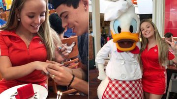 Larissa Manoela e Thomaz Costa trocam alianças na Disney - Reprodução Instagram