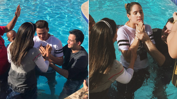 Wesley Safadão e Thyane Dantas são batizados - Reprodução Instagram