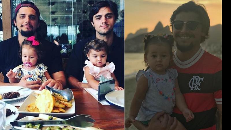Bruno Gissoni e Felipe Simas levam filhas para almoço em família - Fotos: Reprodução Instagram