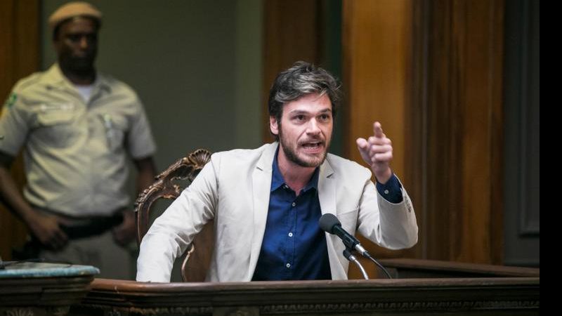 O cantor provoca uma revolução em pleno tribunal - Divulgação: João Miguel Júnior/Globo