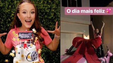 Completando 18 anos, Larissa Manoela ganha carro rosa avaliado em R$100 mil - Reprodução / Instagram