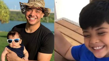 Wesley Safadão grava Yudhy dando papinha para o irmão e derrete fãs - Reprodução / Instagram