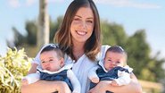 Fabiana Justus com as filhas gêmeas - Reprodução / Instagram