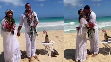 Carla Perez e Xandy renovam os votos em casamento no Havaí - Reprodução/Instagram