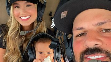 Sorocaba e a esposa, Biah Rodrigues, levam o filho para passeio de helicóptero - Instagram