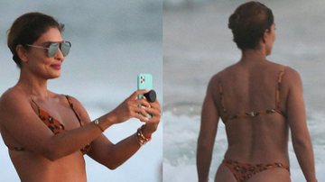 Juliana Paes vai à praia com amigos e exibe corpo espetacular de biquíni fio-dental - AgNews