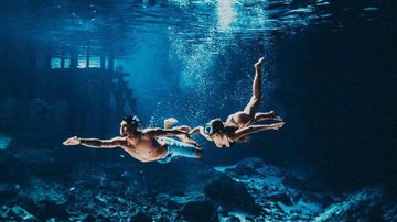 Gabriel Medina e Yasmin Brunet praticam mergulho - Instagram