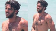 Musculoso, Chay Suede dá mergulho em praia do Rio e é flagrado ajeitando bermuda - AgNews/Daniel Delmiro