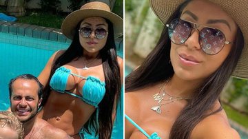 Esposa de Thammy Miranda ostenta barriga lipada em biquíni minúsculo e fãs babam: "Deusa" - Reprodução/Instagram