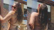 Geisy Arruda toma banho ao ar livre - Reprodução/Instagram