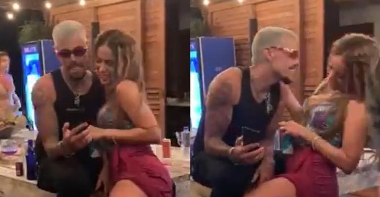 What a situation! Lipe Ribeiro tries to kiss Anitta, takes stump and gets embarrassed during reality show recordings