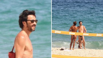 Que fartura! Com 'volumão' em evidência, Caio Blat vai à praia no Rio e atrai olhares - AgNews