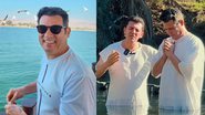 Em luta contra câncer, Celso Portiolli se emociona com batismo no Rio Jordão - Reprodução/Instagram
