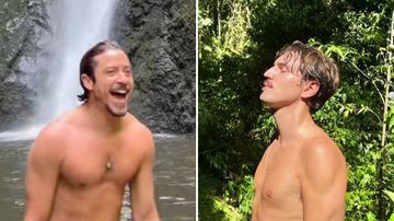 O ator Jesuíta Barbosa curte dia em cachoeira e se derrete pelo namorado, Cícero Ibeiro; veja imagens - Reprodução/Instagram
