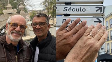 É o amor! Aos 70 anos, Marcos Caruso se casa com técnico em enfermagem em Portugal - Reprodução/Instagram