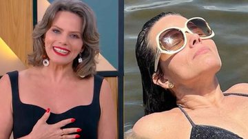 Aos 51 anos, Maria Cândida surge de biquíni e impressiona fãs com corpão jovial: "Sereia" - Reprodução/Globo e Reprodução/ Instagram
