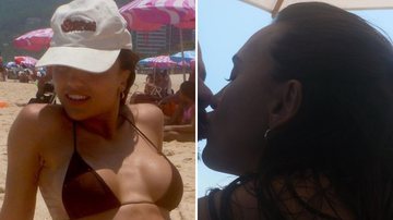 Apaixonada, a ex-BBB Rafa Kalimann troca carinhos com José Loreto em praia do Rio: "Que dia bom" - Reprodução/Instagram