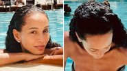 A atriz Taís Araújo curte piscina em hotel de luxo no Rio de Janeiro: "Aproveitando" - Reprodução/Instagram