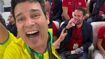 Celso Portiolli surpreendeu ao provocar um torcedor da Sérvia após um gol do Brasil - Reprodução/Instagram