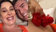 Aos seis meses, Claudia Raia ganha carinho do marido no barrigão: "Muito amor" - Reprodução/Instagram
