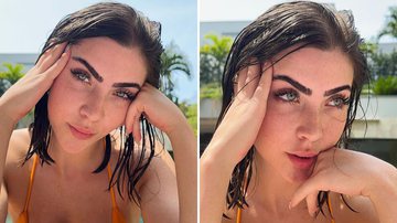 A influenciadora e atriz Jade Picon hipnotiza sem maquiagem na beira da piscina: "Minhas sardinhas" - Reprodução/Instagram